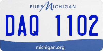 MI license plate DAQ1102