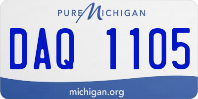 MI license plate DAQ1105