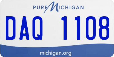 MI license plate DAQ1108