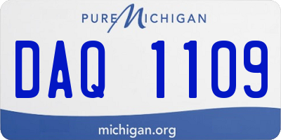 MI license plate DAQ1109