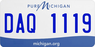MI license plate DAQ1119