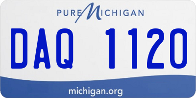 MI license plate DAQ1120