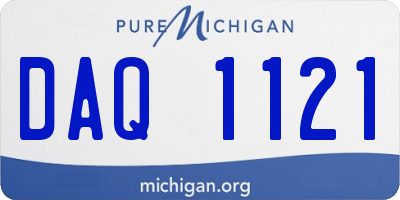 MI license plate DAQ1121