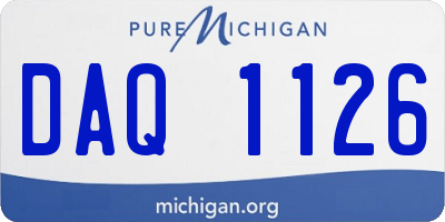 MI license plate DAQ1126