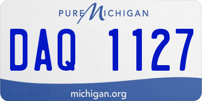 MI license plate DAQ1127