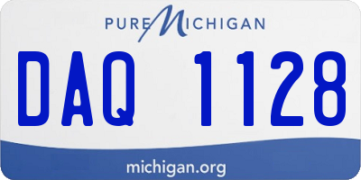 MI license plate DAQ1128