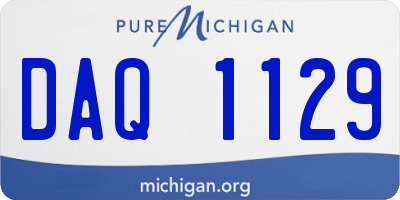 MI license plate DAQ1129