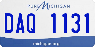 MI license plate DAQ1131