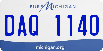 MI license plate DAQ1140