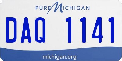 MI license plate DAQ1141