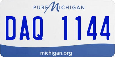 MI license plate DAQ1144
