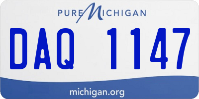 MI license plate DAQ1147