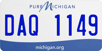 MI license plate DAQ1149