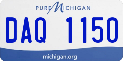 MI license plate DAQ1150