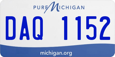 MI license plate DAQ1152