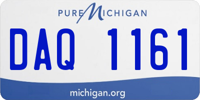 MI license plate DAQ1161