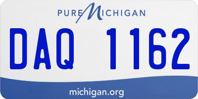 MI license plate DAQ1162