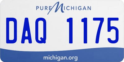 MI license plate DAQ1175