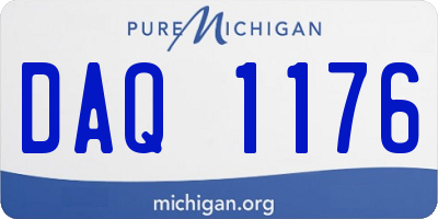 MI license plate DAQ1176