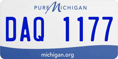 MI license plate DAQ1177