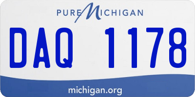 MI license plate DAQ1178