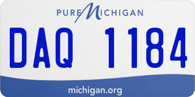 MI license plate DAQ1184