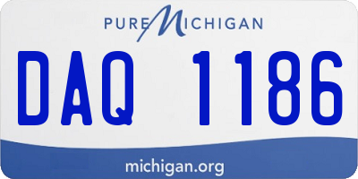 MI license plate DAQ1186
