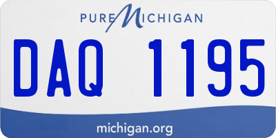 MI license plate DAQ1195