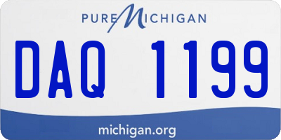 MI license plate DAQ1199