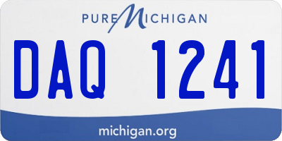 MI license plate DAQ1241