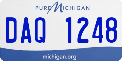 MI license plate DAQ1248