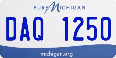 MI license plate DAQ1250