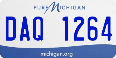 MI license plate DAQ1264