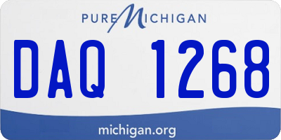 MI license plate DAQ1268