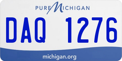 MI license plate DAQ1276