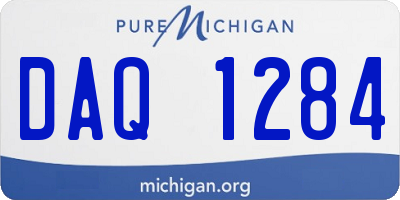 MI license plate DAQ1284