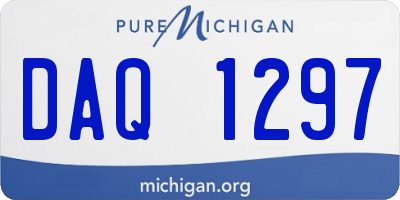 MI license plate DAQ1297