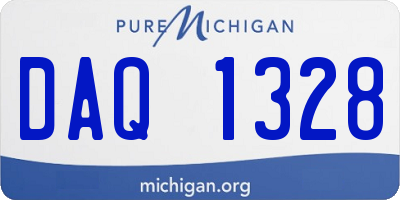 MI license plate DAQ1328