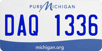 MI license plate DAQ1336