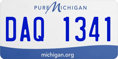 MI license plate DAQ1341