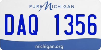 MI license plate DAQ1356