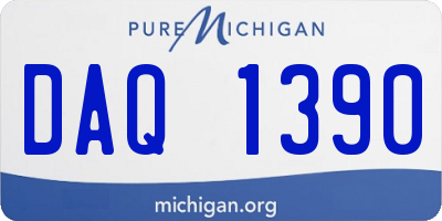 MI license plate DAQ1390