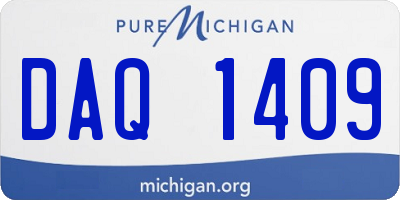 MI license plate DAQ1409