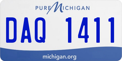 MI license plate DAQ1411