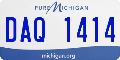 MI license plate DAQ1414