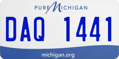 MI license plate DAQ1441