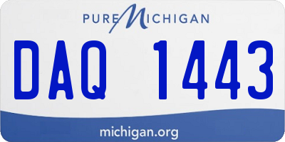 MI license plate DAQ1443