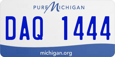 MI license plate DAQ1444
