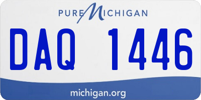 MI license plate DAQ1446
