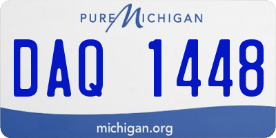 MI license plate DAQ1448